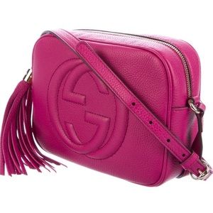 magenta soho gucci disco bag